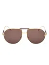 Tom Ford Pilot-frame Sunglasses In Gold