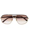 Tom Ford Pilot-frame Sunglasses In Gold