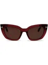 Tom Ford Pilot-frame Sunglasses In Red