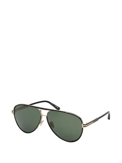 Tom Ford Rupert 63mm Pilot Sunglasses In Green