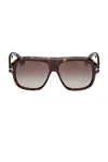 Tom Ford Eyewear Pilot Frame Sunglasses In Brown