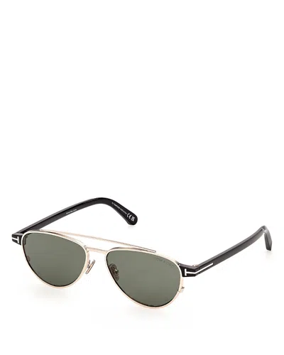 Tom Ford Pilot Sunglasses, 55mm In Green