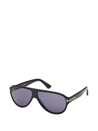 Tom Ford 61mm Pilot Sunglasses In Blue