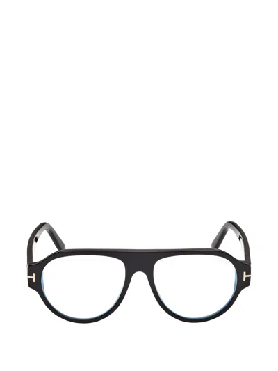 Tom Ford Pilot-frame Glasses In Black