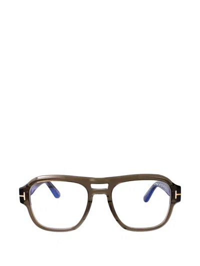 Tom Ford Pilot-frame Glasses In Brown