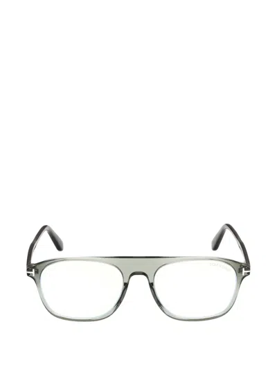 Tom Ford Pilot-frame Glasses In Gray