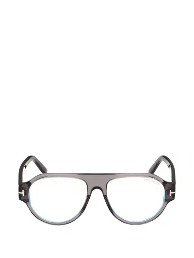Tom Ford Pilot-frame Glasses In Grey