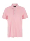 Tom Ford Classic Piquet Polo With Three-button Placket In Pink