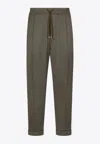 Tom Ford Fluid Viscose Blend Cady Joggers In Brown