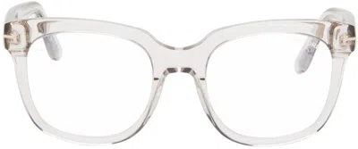 Tom Ford Pink Blue Block Large Glasses In 72 Shiny Pink