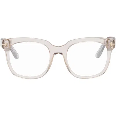 Tom Ford Pink Blue Block Large Glasses In Neutral