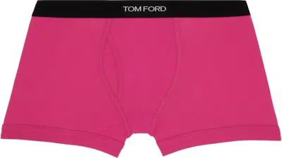 Tom Ford Pink Cotton Boxer Briefs In Hot Pink