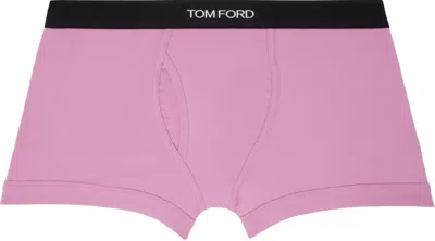 Tom Ford Pink Cotton Boxer Briefs In Iris