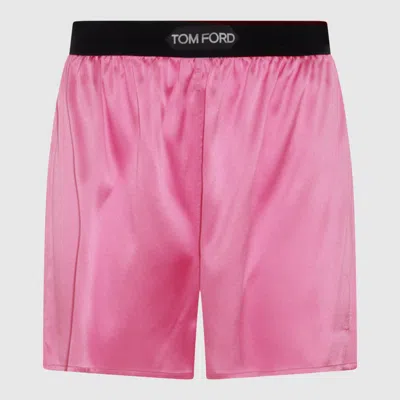 Tom Ford Pink Silk Short In Pink Carnation