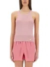 Tom Ford Pink Solid Round Neck Top In Multi
