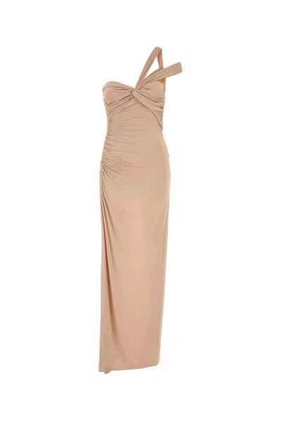 Tom Ford Pink Stretch Viscose Long Dress In Deepoyster