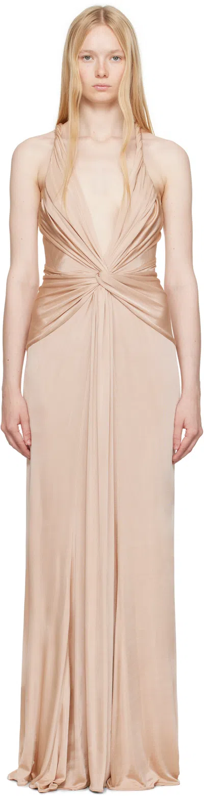 Tom Ford Stretch Viscose Jersey Long Dress In Green