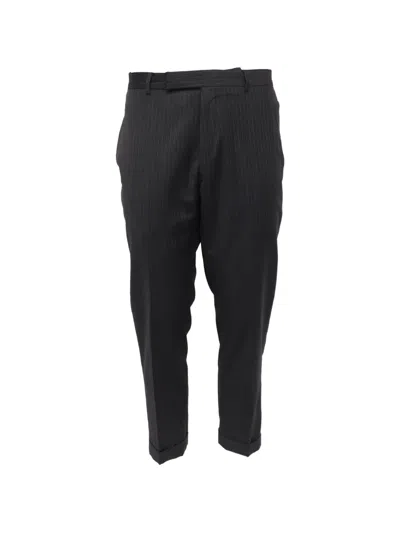 Pre-owned Tom Ford Pinstripe Cropped Trousers In Black