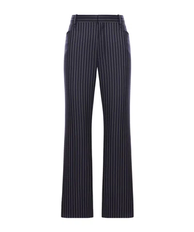 Tom Ford Sharp Pinstripe Tailored Pants In Blue