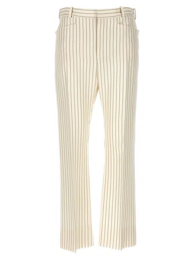 Tom Ford Pinstripe Pants In Neutral