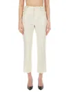 Tom Ford Striped Wool-blend Straight-leg Trousers In Powder