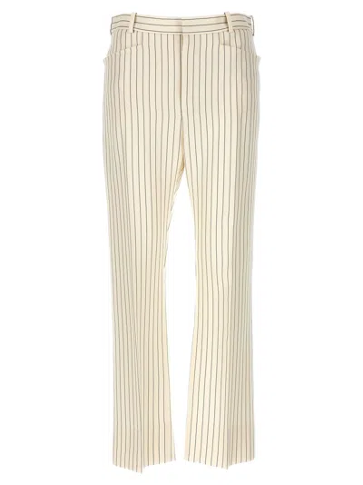Tom Ford Pinstripe Pants In Metallic