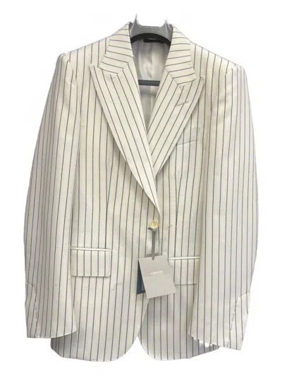 Tom Ford Pinstripe Single-breasted Blazer In Multi