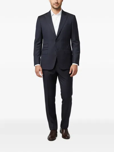 Pre-owned Tom Ford Pinstripe Suit In Blue