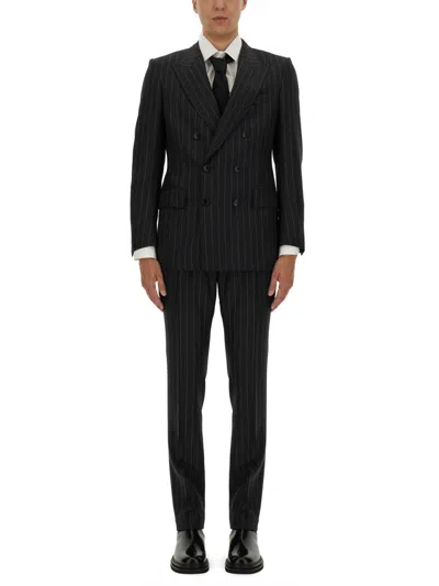Tom Ford Pinstripe Suit "dyllan" In Gray