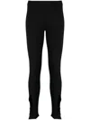 Tom Ford Pinstriped Lace-up Trousers In Black