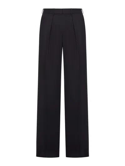 Tom Ford Pinstriped Tailored Wool Trousers In Black