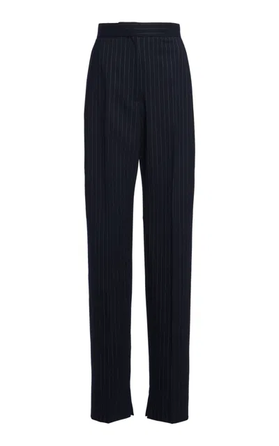 Tom Ford Pinstriped Wool Cigarette Pants In Multi