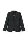 Tom Ford Pinstripe-pattern Single-breasted Blazer In Black