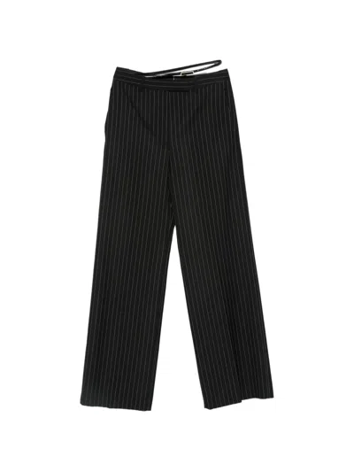 Tom Ford Pinstripe-pattern Trousers In Black