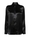 Tom Ford Camicia In Seta Con Dettaglio Plissettato In Black