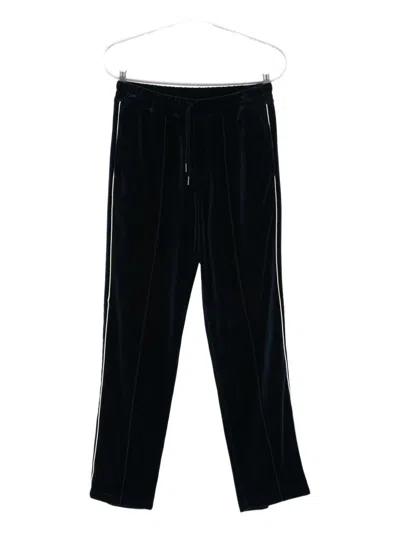 TOM FORD PIPED-TRIM VELOUR TRACK PANTS