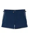 Tom Ford Swim Short In Compact Poplin In 蓝色