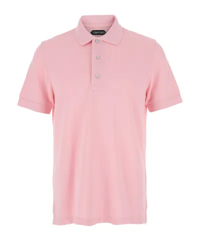 TOM FORD TOM FORD LOGO EMBROIDERED SHORT-SLEEVED POLO SHIRT
