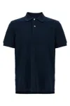 Tom Ford Black Short-sleeves Polo In Cotton Piquet Jersey Man