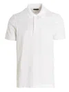 Tom Ford White Polo Shirt With Classic Collar In Cotton Blend Man
