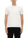 Tom Ford White Polo Shirt With Classic Collar In Cotton Blend Man