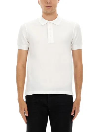 Tom Ford Pique Polo. In White
