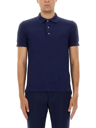 Tom Ford Pique Polo. In Blue