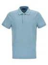 Tom Ford Light-blue Short-sleeves Polo In Cotton Piquet Jersey Man