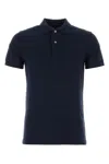 Tom Ford Men Dark Blue Piquet Polo Shirt