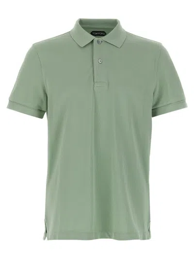 Tom Ford Piqué Polo Shirt In Green