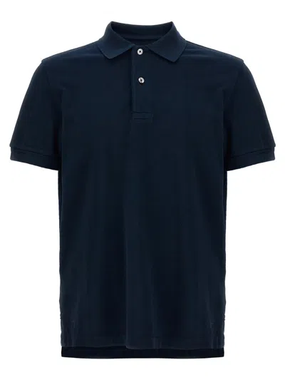 Tom Ford Classic Polo Shirt With Smooth Texture In Black