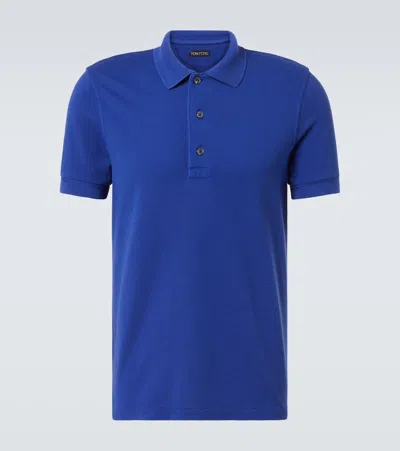 Tom Ford Short-sleeved Polo Shirt In Blue