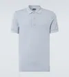 Tom Ford Lyocell And Cotton-blend Piqué Polo Shirt In Blue
