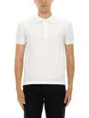Tom Ford Textured White Pique Polo With Collared Neckline In White